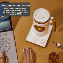 Hervidor eléctrico MIDEA: portátil, vapor y preparación de café saludables